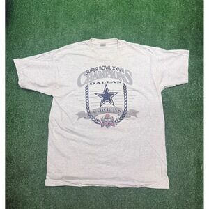 Size XL made in USA Super Bowl XXVII 1993 Dallas Cowboys essential gray tshirt